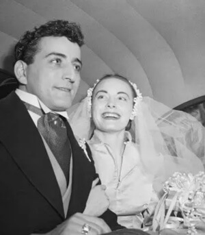 Patricia Beech with her ex-husband, Tony Bennett.